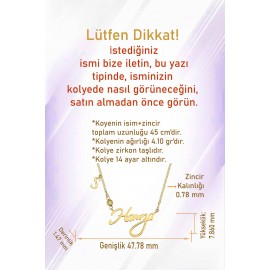 Hamza İsimli Altın Kolye TD340