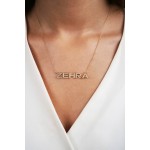 Zehra İsimli Taşlı Altın Kolye TD330 